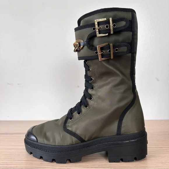 Madison Maison x Palladium Ranger Boot Women Sz 6 Vegan Army RARE 90's $495 - Picture 4 of 16